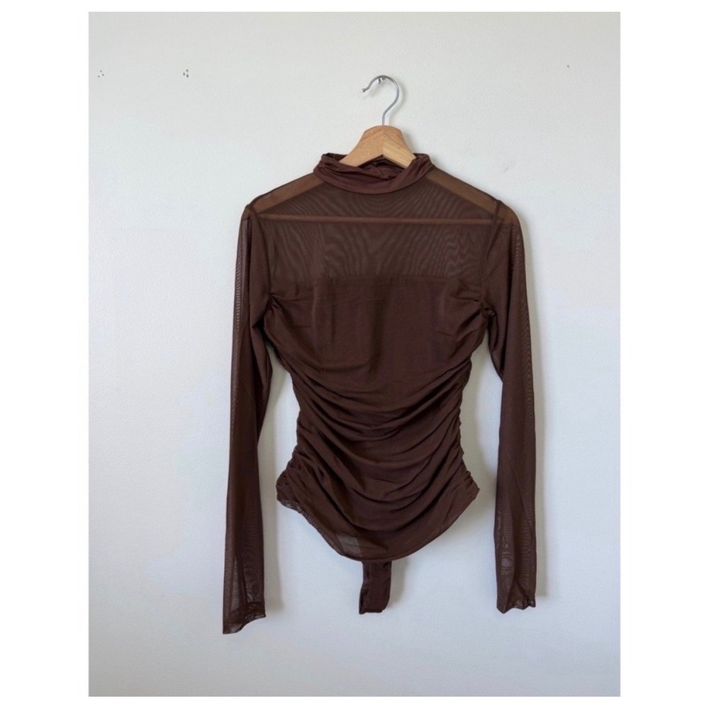 Avidlove Long Sleeve Mesh Turtleneck Bodysuit – Brown – Size XL – NWT - Picture 2 of 4